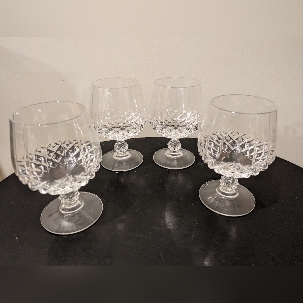 Set of 4 Crystal Wine Glassware Set With Hand Blown